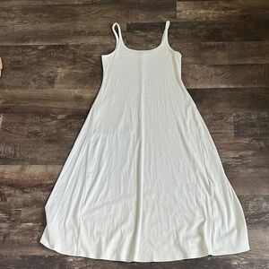 Beige Midi Swing Dress